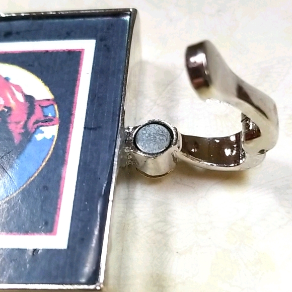 Hand Crafted Vintage Shadowbox Rhinestone Peace Sign Pendant - Picture 10 of 15